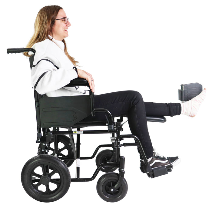 Alquiler Mensual - Silla de Ruedas Plegable para Transporte con Reposapiés Elevable | PEPE