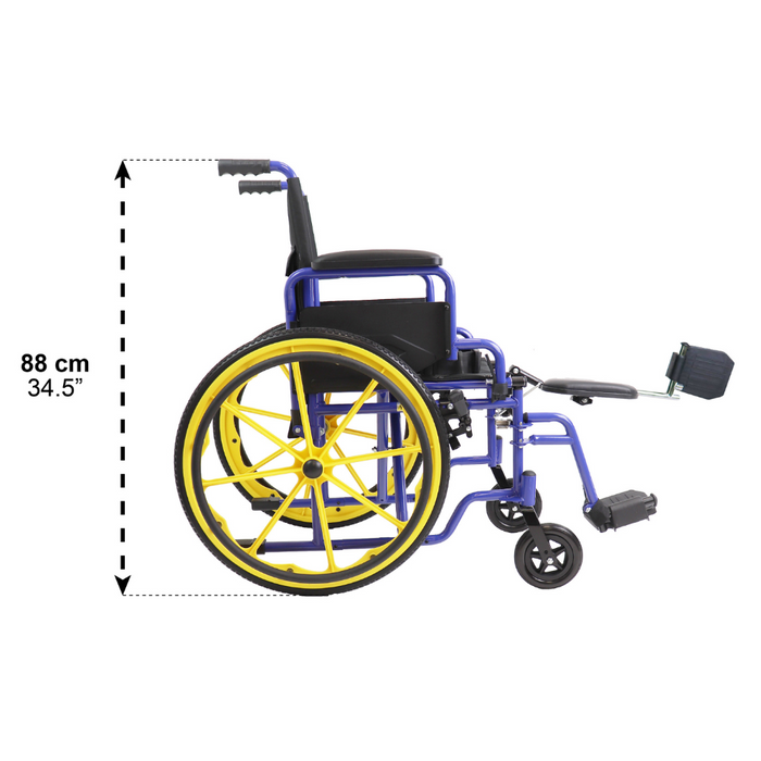 Alquiler Mensual - Silla de Ruedas Infantil Autopropulsable con Reposapiés Elevable | PEPE