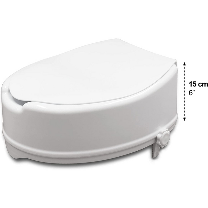 PEPE - Elevador WC Adulto con Tapa (15 cm de altura), Alzador WC