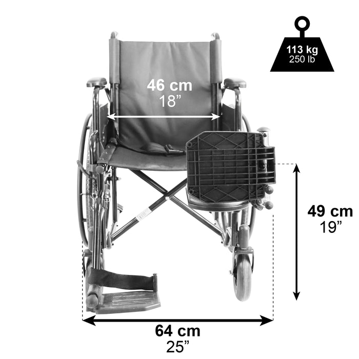 Alquiler Mensual - Silla de Ruedas Plegable Autopropulsable con Reposapiés Elevable | PEPE