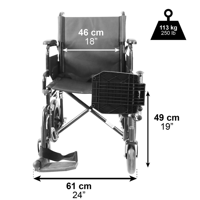 Alquiler Mensual - Silla de Ruedas Plegable para Transporte con Reposapiés Elevable | PEPE