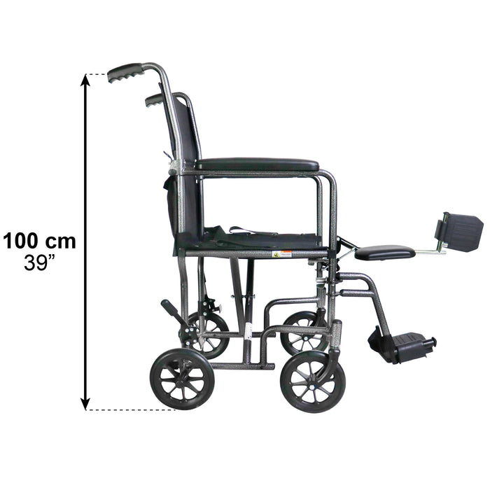 Alquiler Mensual - Silla de Ruedas Plegable Estrecha para Casa con Reposapiés Elevable | PEPE