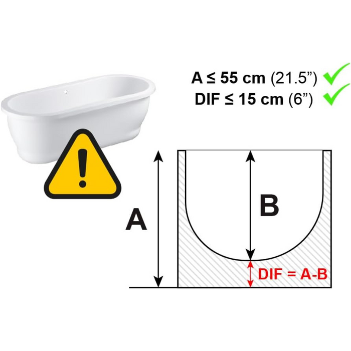 Asiento para Bañera Adulto con Asa Acolchada, Banco Transferencia Bañera | KMINA