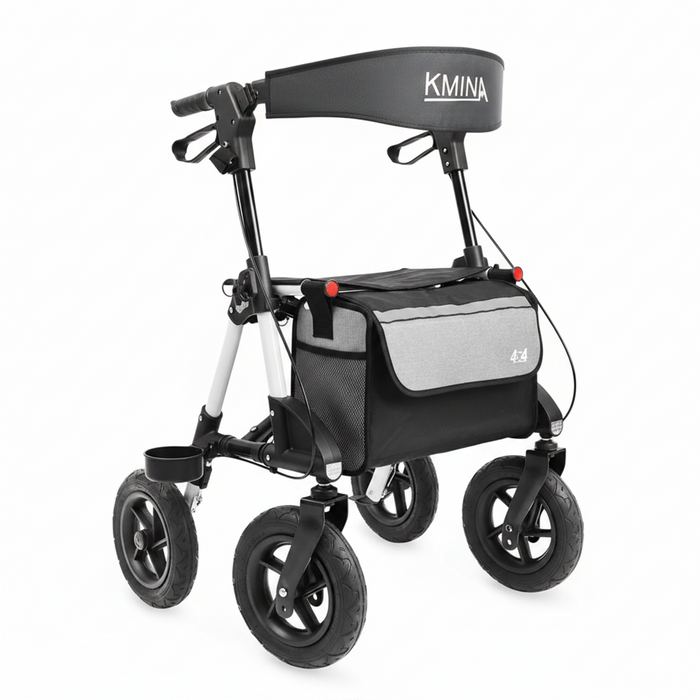 Andadores para Adultos Todoterreno, Andadores para Personas Mayores con 4 Ruedas Neumáticas | KMINA | K10060