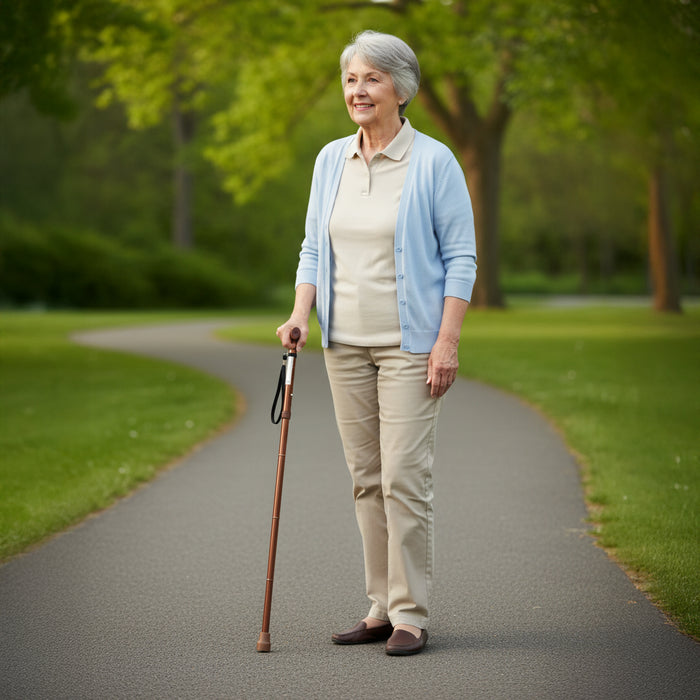 Bastón Plegable, Bastones para Andar Personas Mayores Bronce | PEPE | P10005