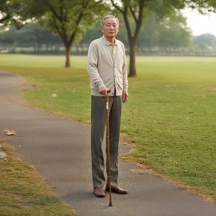 Bastón Extensible, Bastones para Andar Personas Mayores Color Madera | KMINA | K10031