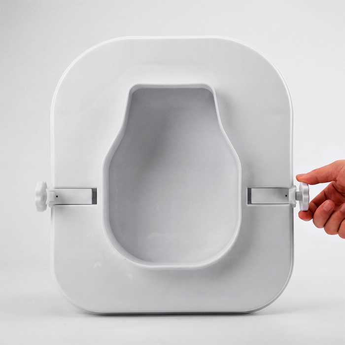 Elevador WC para Mayores Cuadrado (10 cm), Alza Inodoro Cuadrado Adultos con Tapa | PEPE | P30041