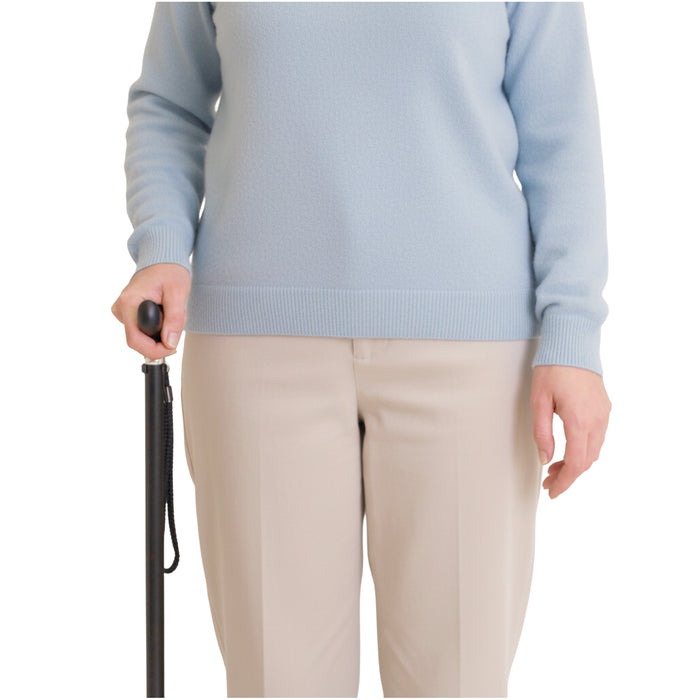 Bastón Extensible, Bastones para Andar Personas Mayores Negro Aluminio | KMINA | K10023