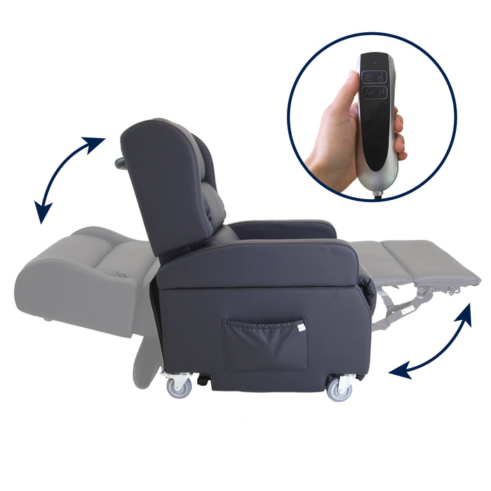 Sillón Elevador Relax Eléctrico con Asa, Sillón Relax Reclinable y Elevable Ortopédico, Sillón Levanta Personas Negro | KMINA | K40072