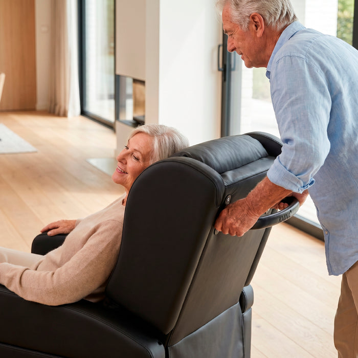 Sillón Elevador Relax Eléctrico con Asa, Sillón Relax Reclinable y Elevable Ortopédico, Sillón Levanta Personas Negro | KMINA | K40072