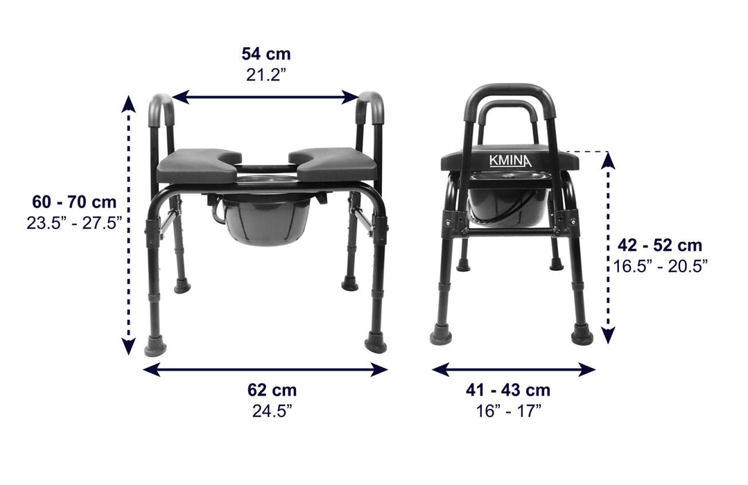 silla con inodoro medidas