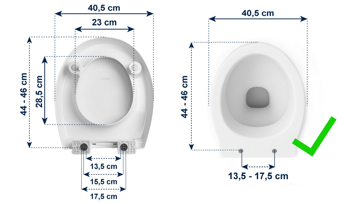 Elevador WC (7,5 cm) Duroplast, Alza Inodoro para Adultos con Tapa | KMINA | K30040