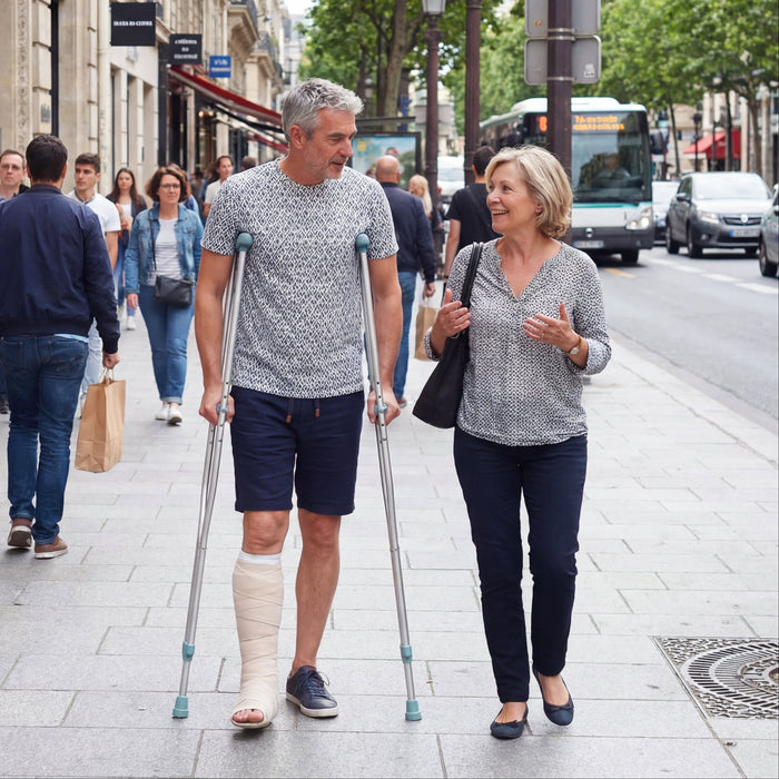 Muletas Axilares Adulto (x2 uds), Muletas de Aluminio Regulables | PEPE