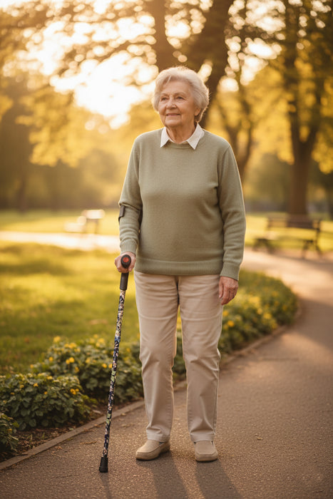 Muleta Plegable Adulto (x1 ud), Muleta Adulto Mujer de Colores | PEPE | P10015