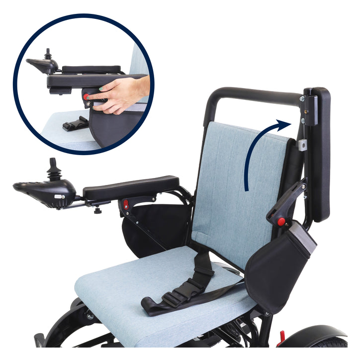 Silla de Ruedas Eléctrica Azul | KMINA | K10074