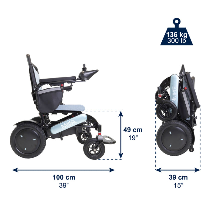 Silla de Ruedas Eléctrica Azul | KMINA | K10074