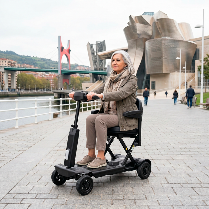 Scooter Plegado Eléctrico para Adultos Negro con Reposabrazos | PEPE | P10048