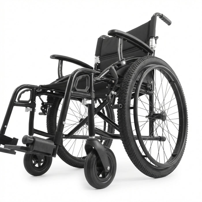 Silla de Ruedas Todoterreno Plegable (Asiento 46 cm), Sillas de Ruedas para Personas Mayores | KMINA | K10077