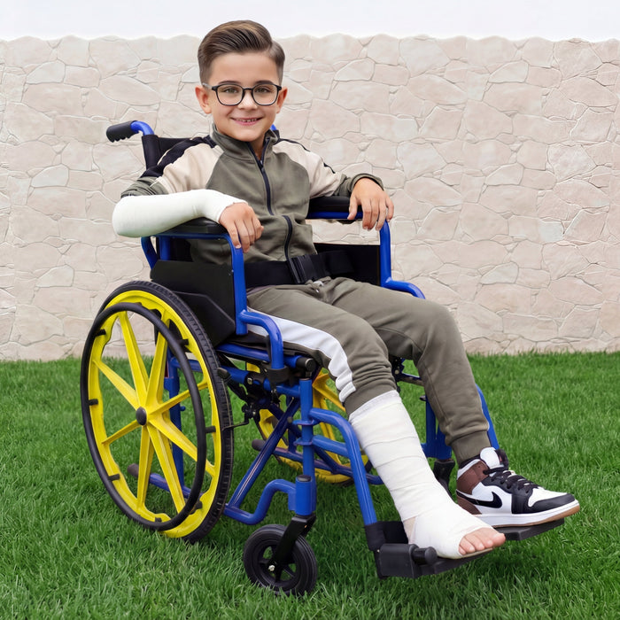 Silla de Ruedas Infantil Autopropulsable, Silla de Ruedas para Niños Plegable Ligera | PEPE | P10030