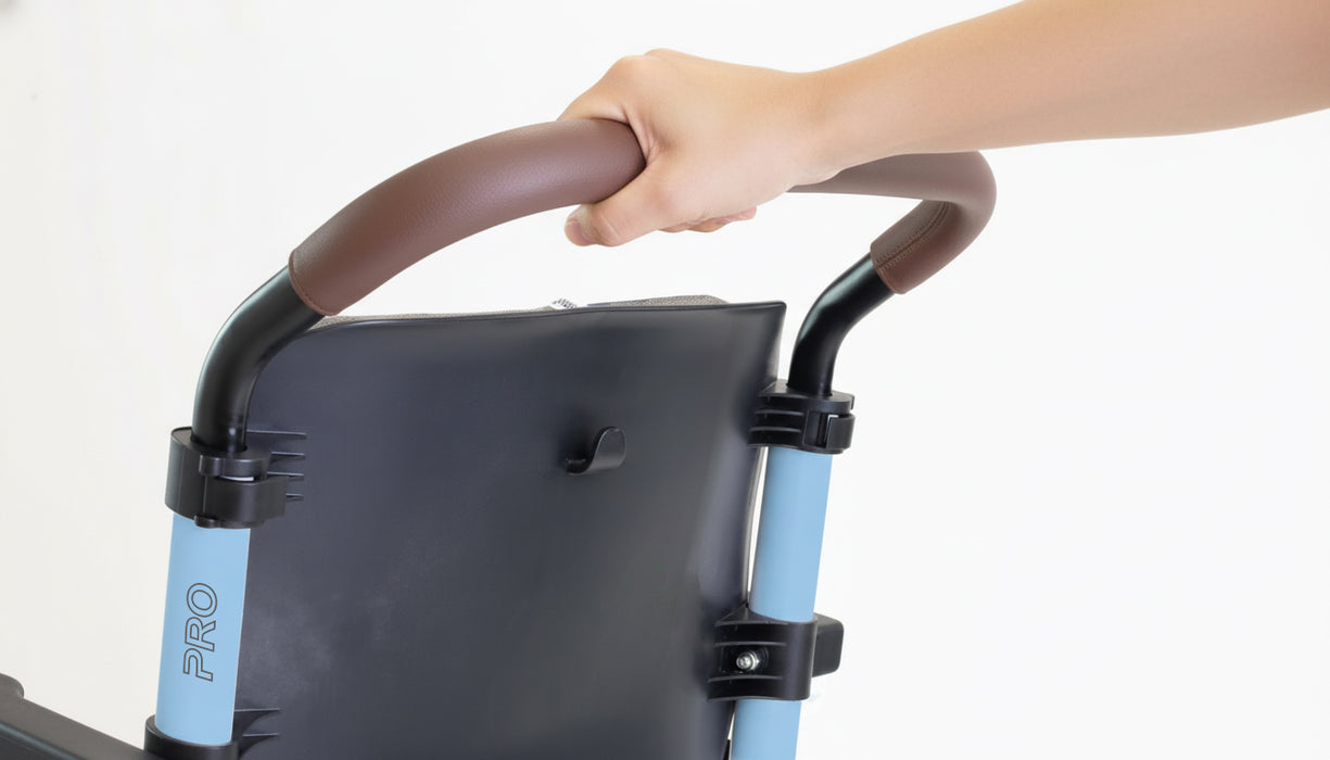 Silla de Ruedas Plegable Autopropulsable Ligera, Sillas Ruedas Autopropulsadas, Azul | KMINA PRO | K10084