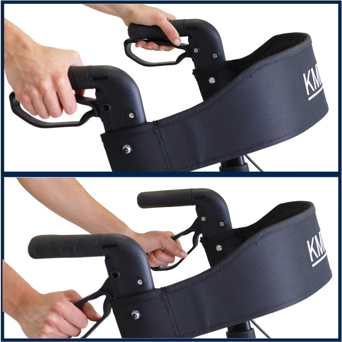 Andador Advance Blanco, Andador para Personas Mayores con Asiento y cesta | KMINA | K10092