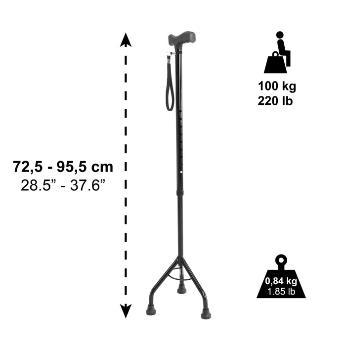 Bastón 3 patas, Bastón 3 apoyos Negro | PEPE | P10047
