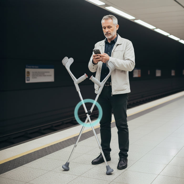 Clip Anticaída Muletas, Soporte Muletas Evita Caída | KMINA | K10086