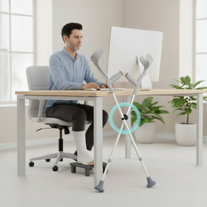 Clip Anticaída Muletas, Soporte Muletas Evita Caída | KMINA | K10086