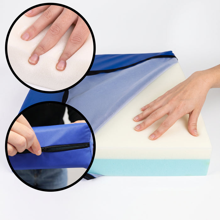 Anti-bedsore Cushion for Wheelchairs (42x42x8 cm, Medium Density), Postural Cushion for Seniors | PEPE | P40002
