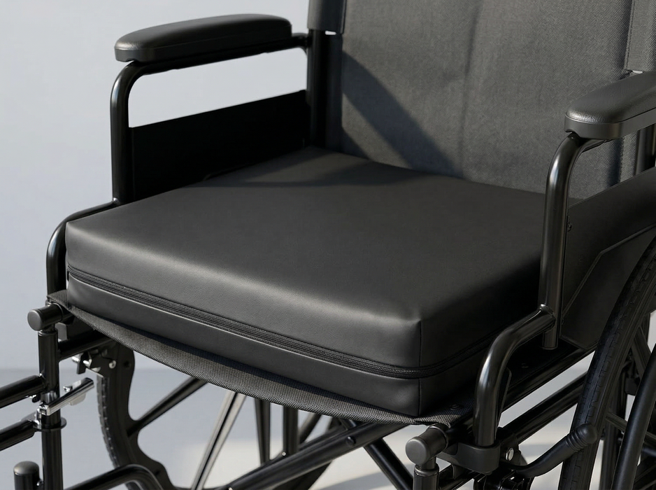 Anti-bedsore Cushion for Wheelchairs (42x42x8 cm, Medium Density), Postural Cushion for Seniors | PEPE | P40001