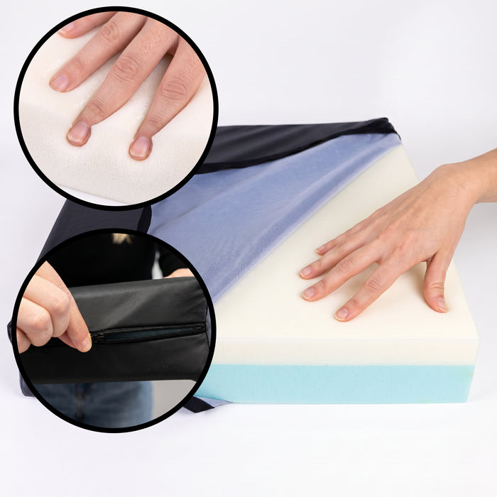 Anti-bedsore Cushion for Wheelchairs (42x42x8 cm, Medium Density), Postural Cushion for Seniors | PEPE | P40001