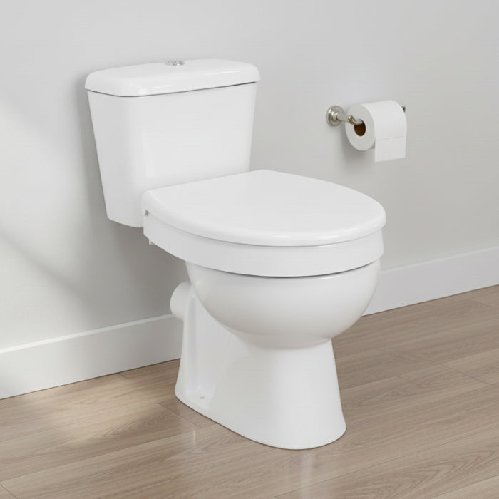 Elevador WC (7,5 cm) Duroplast, Alza Inodoro para Adultos con Tapa | KMINA | K30040