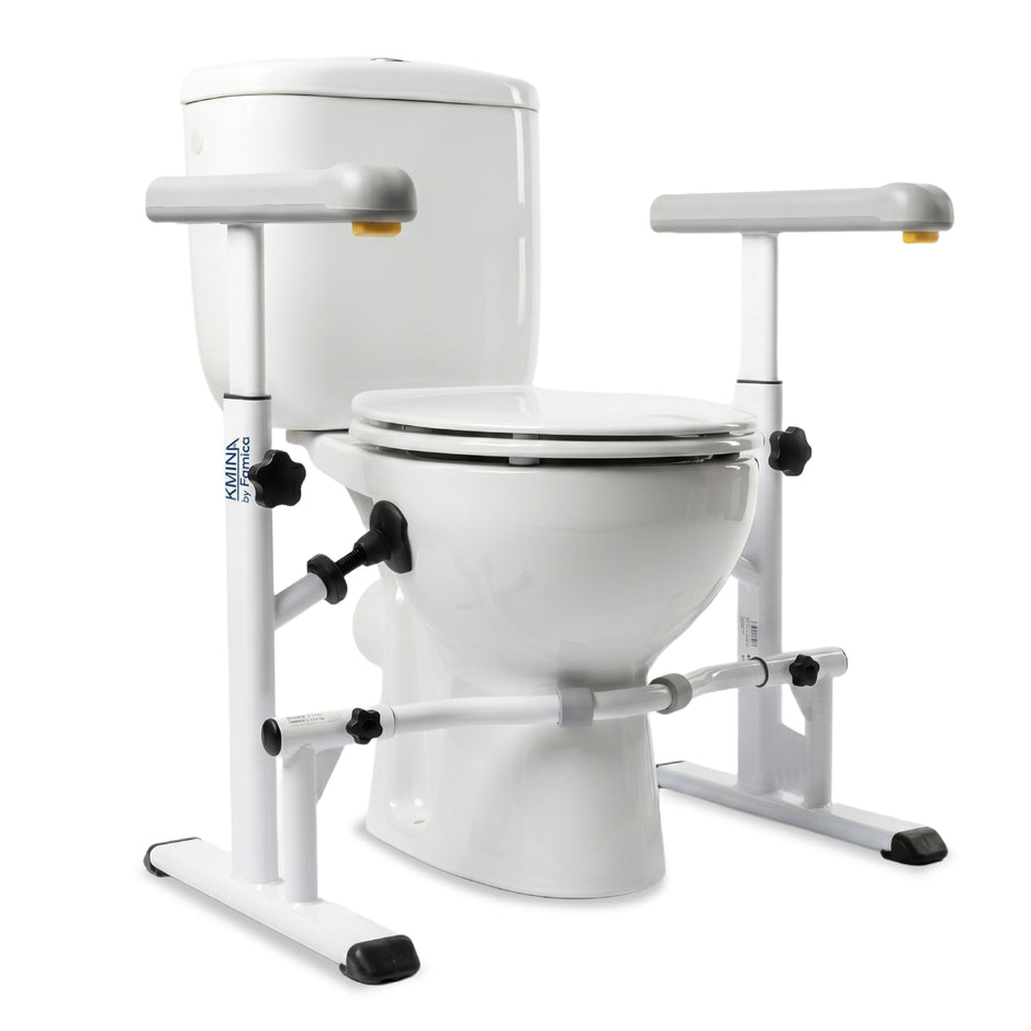 KMINA adjustable toilet armrest safety rail with curved toilet frame