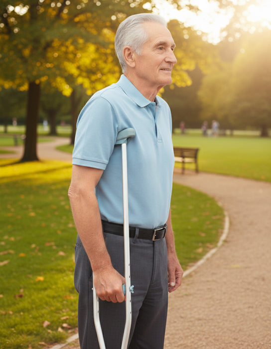 Muletas Axilares Adulto (x2 uds), Muletas de Aluminio Regulables | PEPE