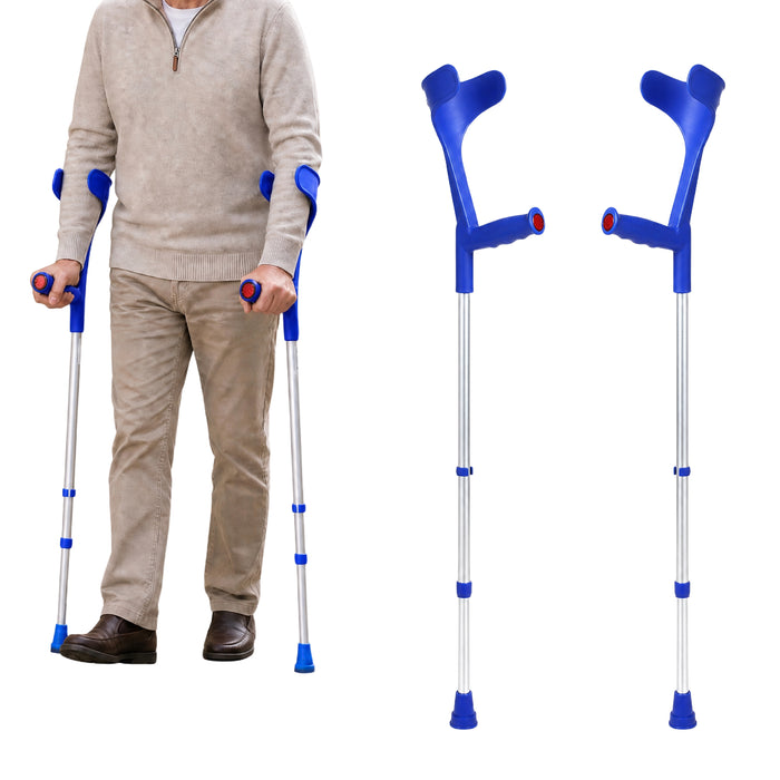 Muletas Ortopédicas Adulto (x2 uds), Muletas de Aluminio Regulables Azul | PEPE | P10002
