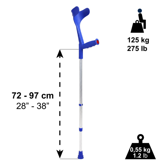 Muletas Ortopédicas Adulto (x2 uds), Muletas de Aluminio Regulables Azul | PEPE | P10002