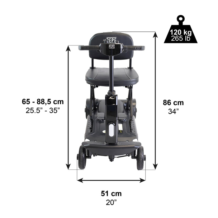 Scooter Eléctrico Plegable para Adultos Negro | PEPE | P10042