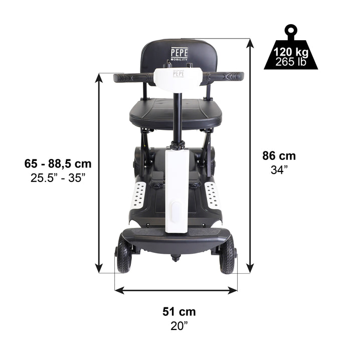 Scooter Eléctrico Plegable para Adultos Blanco | PEPE | P10043