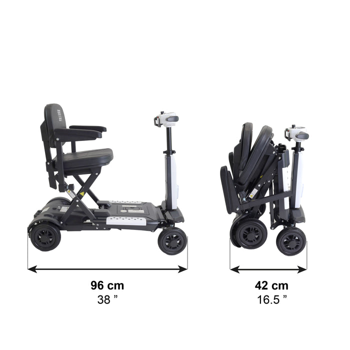 Scooter Plegado Eléctrico para Adultos Blanco con Reposabrazos | PEPE | P10049