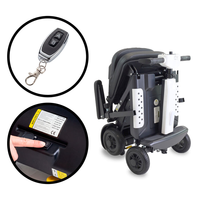 Scooter Plegado Eléctrico para Adultos Blanco con Reposabrazos | PEPE | P10049