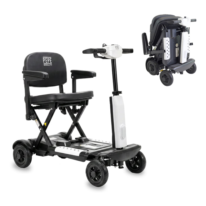 Scooter Plegado Eléctrico para Adultos Blanco con Reposabrazos | PEPE | P10049