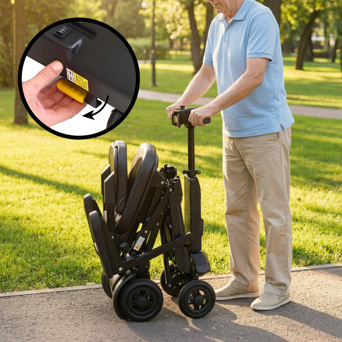 Scooter Plegado Eléctrico para Adultos Negro con Reposabrazos | PEPE | P10048