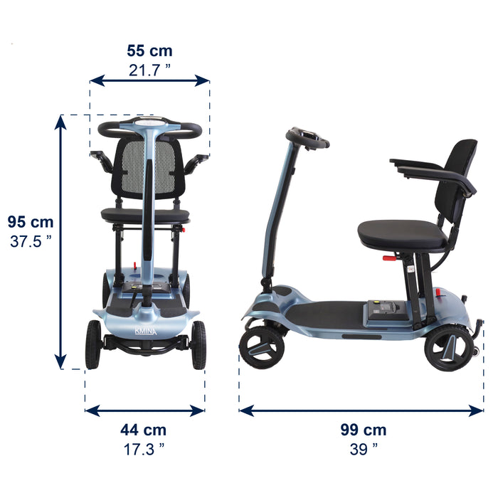 Scooter Ligero Eléctrico Plegable para Adultos Azul | KMINA | K10094