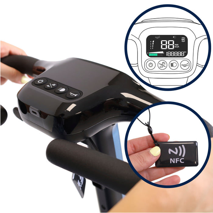 Scooter Ligero Eléctrico Plegable para Adultos Azul | KMINA | K10094