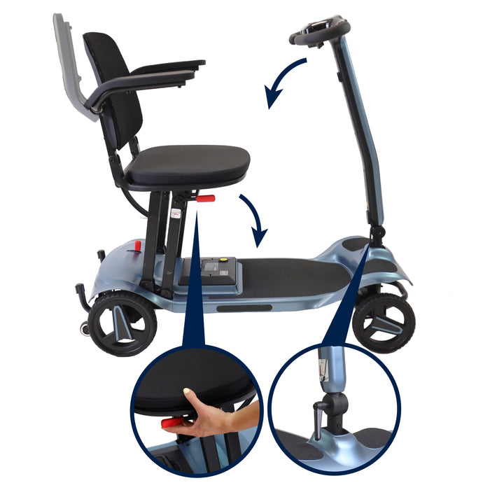 Scooter Ligero Eléctrico Plegable para Adultos Azul | KMINA | K10094