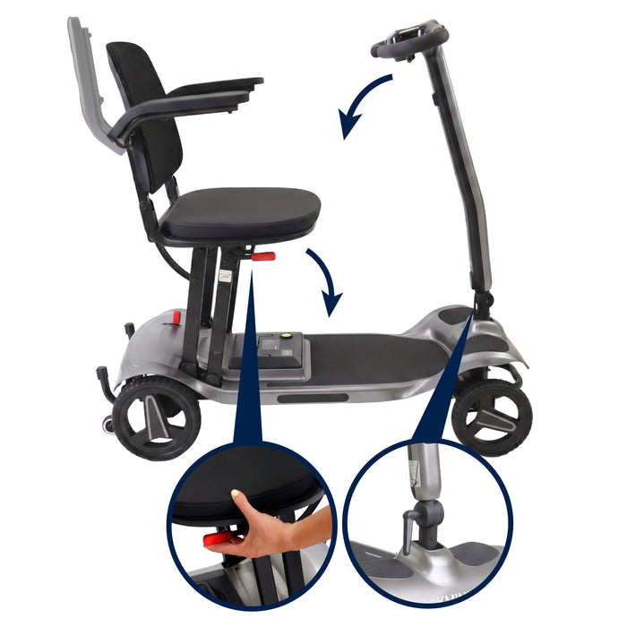Scooter Elétrica Leve e Dobrável para Adultos Azul | KMINA | K10094