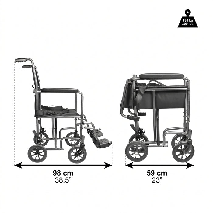 Lightweight Folding Wheelchair for the Elderly, Narrow Wheelchair for Home | PEPE | P10019