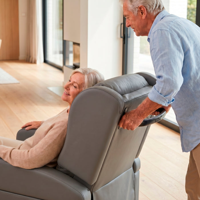 Sillón Elevador Relax Eléctrico con Asa, Sillón Relax Reclinable y Elevable Ortopédico, Sillón Levanta Personas Gris | KMINA | K40071