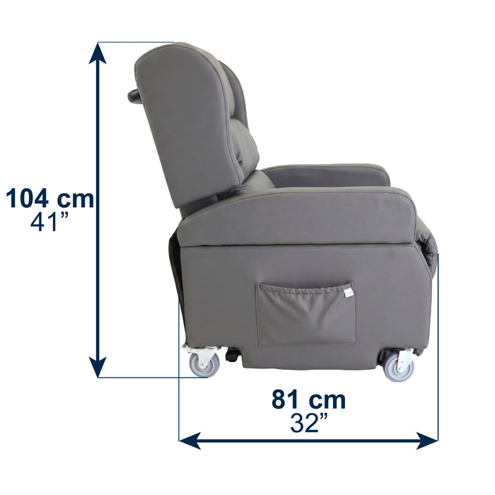 Sillón Elevador Relax Eléctrico con Asa, Sillón Relax Reclinable y Elevable Ortopédico, Sillón Levanta Personas Gris | KMINA | K40071