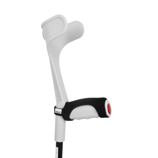 KMINA - Muletas para antebrazo para adultos (2 unidades, puño abierto),  muletas para adultos ajustables con almohadilla de asa, muletas de brazo de